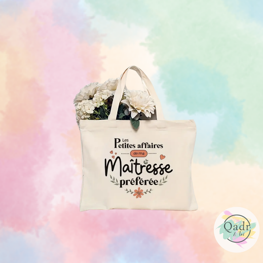 🎒 Tote Bag pour Maîtresse – Un cadeau pratique et plein de tendresse