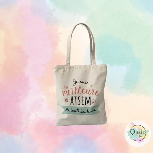 🎒 Tote bag ATSEM – Cadeau parfait et utile ! 🎒