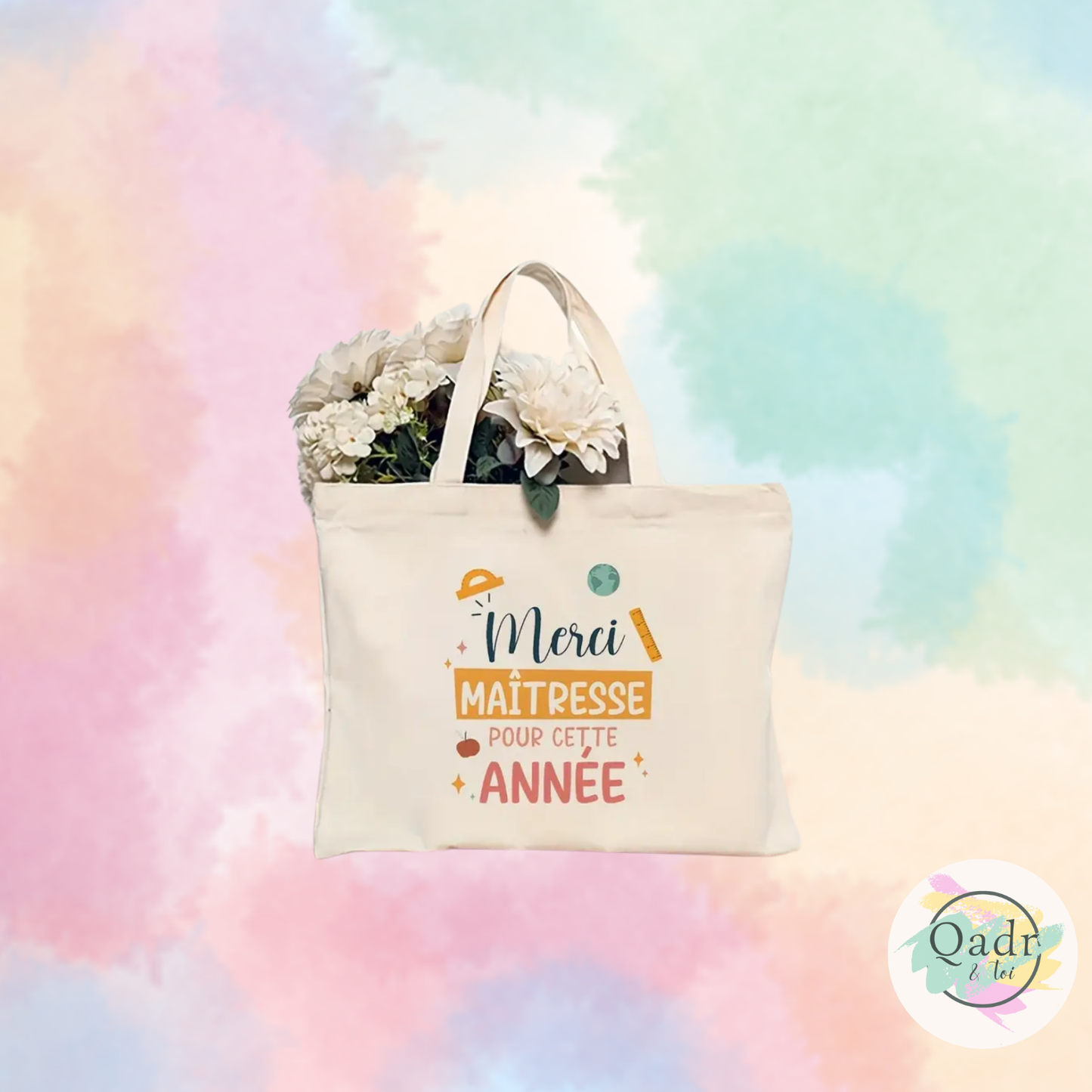 🎒 Tote Bag pour Maîtresse – Un cadeau pratique et plein de tendresse