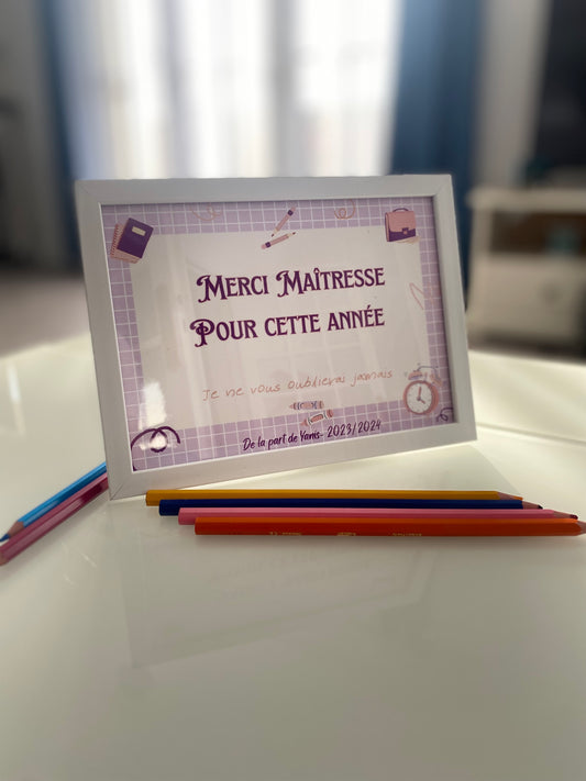Merci maître/ maîtresse
